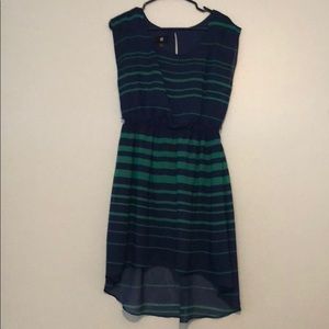 Blue/green strip dress